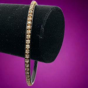 Rhinestone Tennis with Black Bangle Bracelet!